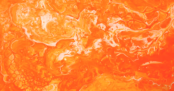 Abstract artwork in shades of orange, with no logo or text